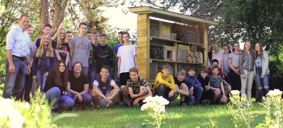 Neues Hotel an der Schule eröffnet – nur für Insekten