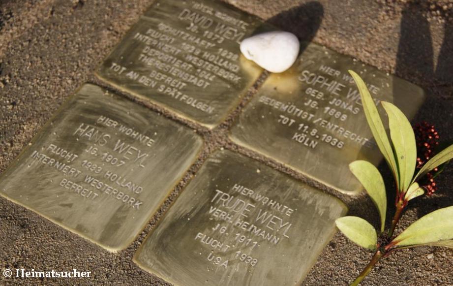 Stolpersteinverlegung für Angehörige der Familie Weyl in Kleve